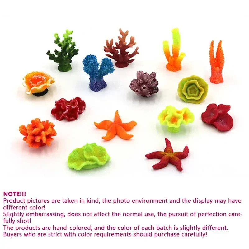 1pc Resin Fish Tank Landscape Aquarium Decoration Artificial Coral Cute Colorful Coral Fish Aquatic Ornament