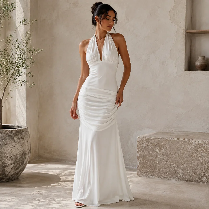 Vestido Maxi Feminino Halter c - Maxi Dress Halter avaliação e preço