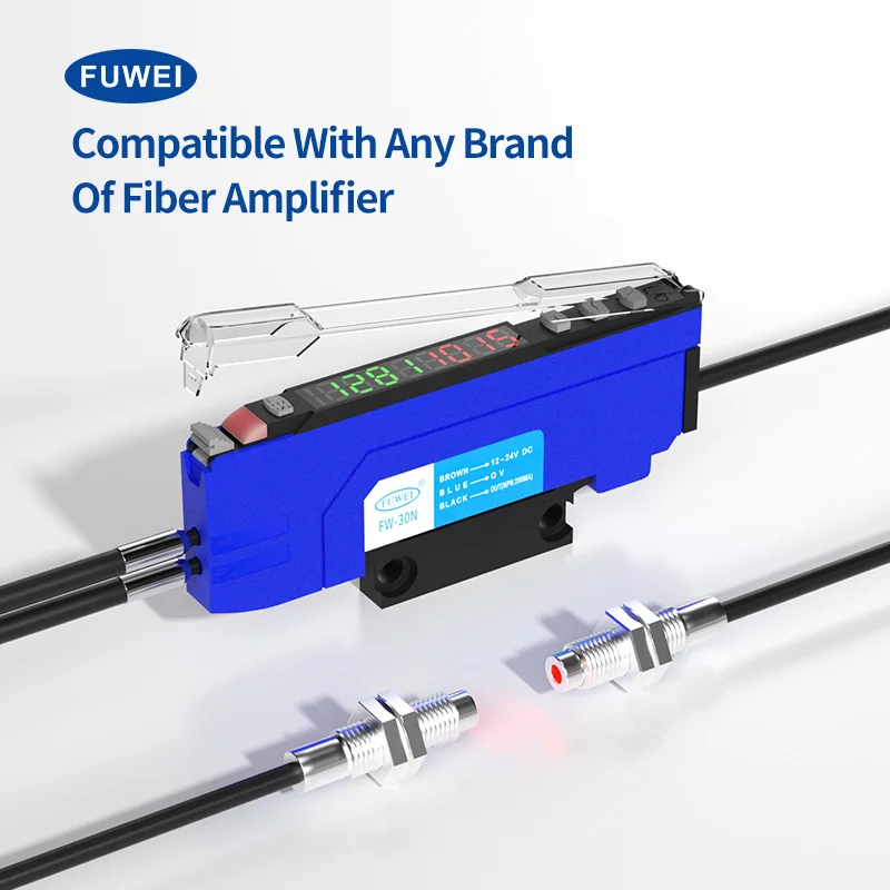 FUWEI FWGT-610H Probe 200 Degrees Induction Reflection Amplifier High Temperature Resistant Optical Fiber Sensor