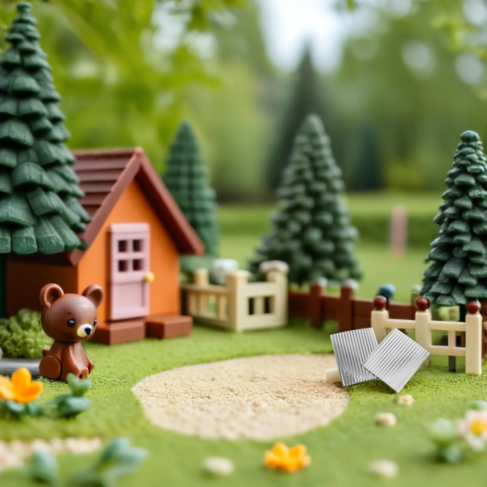 

8 шт. гофрированных кровельных панелей: реалистичные легкие алюминиевые рулонные кровельные листы для миниатюрных домиков и архитектурных моделей