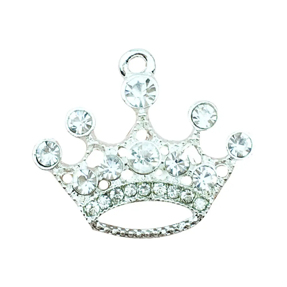 

10Pcs Silver Crown Pendant Alloy DIY Jewelry Components for Necklace Bracelet Anklet Decoration Craft Supplies