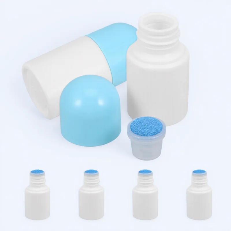 

6pcs Sponge Applicator Liniments Container Refillable Small Bottles For Liquid Portable Empty Storage Bottle Leakproof