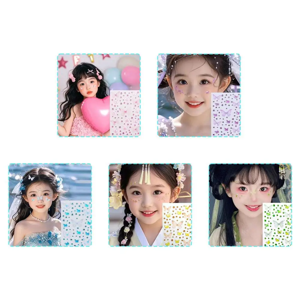 

3D лицо Аврора Кристалл Алмазные татуировки наклейки DIY глаза лицо тело звезда жемчуг стразы фестиваль макияж татуировки наклейки