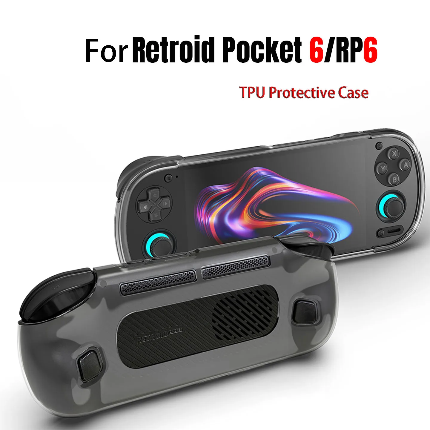 TPU-Soft-Grip für Retroid Pocket 6 Spielkonsolenhülle, stoßfeste Schutzhülle für RP6 Konsole, strapazierfähige Handheld-Abdeckung