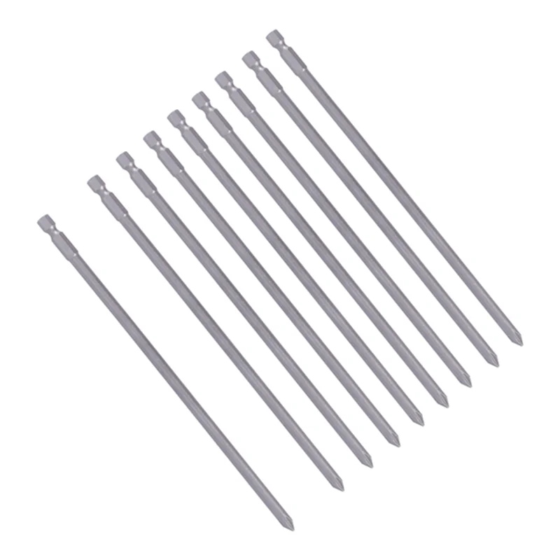 A77I 18 قطعة 1/4 بوصة 200 مللي متر Ph1 Ph2 فيليبس المغناطيسي طويل عرافة الصليب رئيس مفك بت S2 الحفر الكهربائية قرص الطاقة أدوات #6