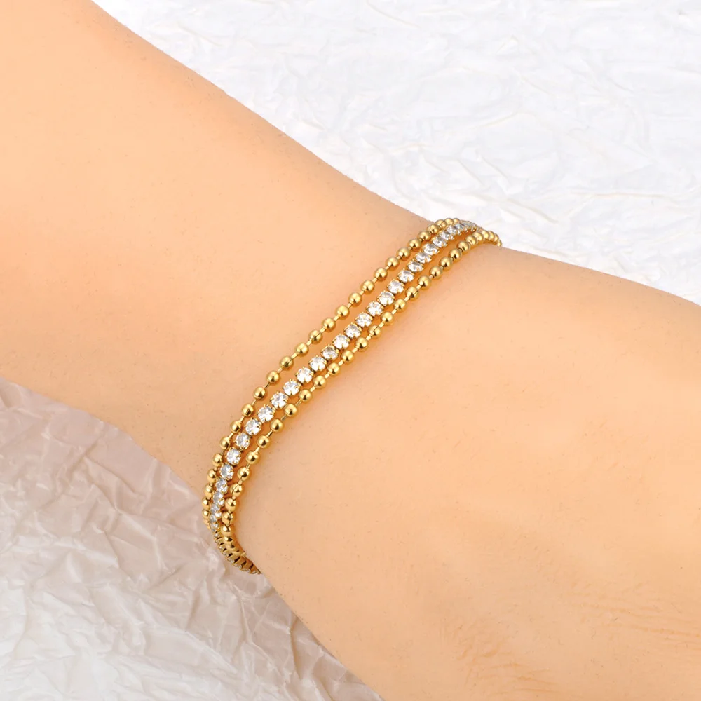 JeeMango Trendy Round Disc Tree Charm Armbänder Schmuck für Frauen Titan Edelstahl Netzwerkkettenarmband JB20028 – Detail 14