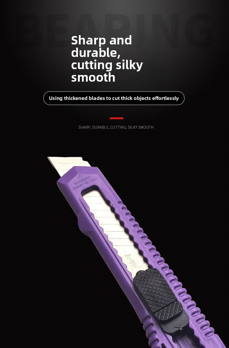 سكينة احترافية، قاطعة ورق حادة محمولة، مستلزمات مكتب الطلاب، مقبض غير قابل للانزلاق، توصيل سريع قابل للفصل #2