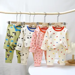 Children's Pajama Set Spring and Autumn Lycra Cotton Baby Underwear Home Clothes Children's Tops Pants Set