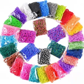 600pcs Colorful Rubber Loom Bands Refill Kit for Boy Girl DIY Craft Gift Set Rubber Band…