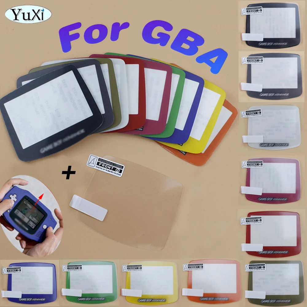 

1Set Colorful Plastics LCD Screen Lens For GameBoy Advance GBA With PET Protective Film Kit Replacement Accessories