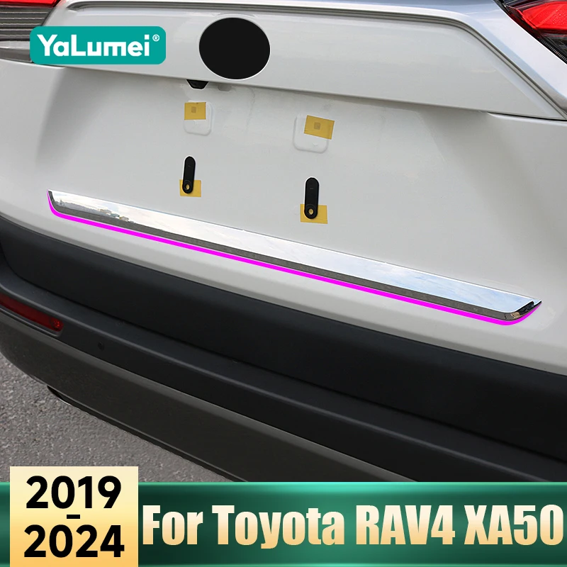 

Для Toyota RAV4 XA50 Hybrid 2019 2020 2021 2022 2023 2024 Автомобильная задняя дверь, номерной знак, нижняя крышка, накладка, наклейки