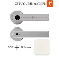 Smart Door Lock Handle With Fingerprint Key card Digital Door Lock Keypad Key Entry electronic lock