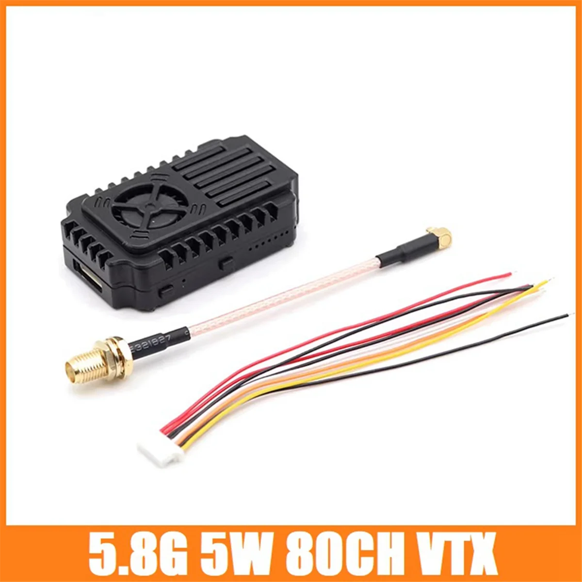 

5.8G 5W VTX High Power 80CH FPV Audio Video Transmitter PAL/NTSC Wireless Video Module For FPV Long Range RC Drone-A74Z