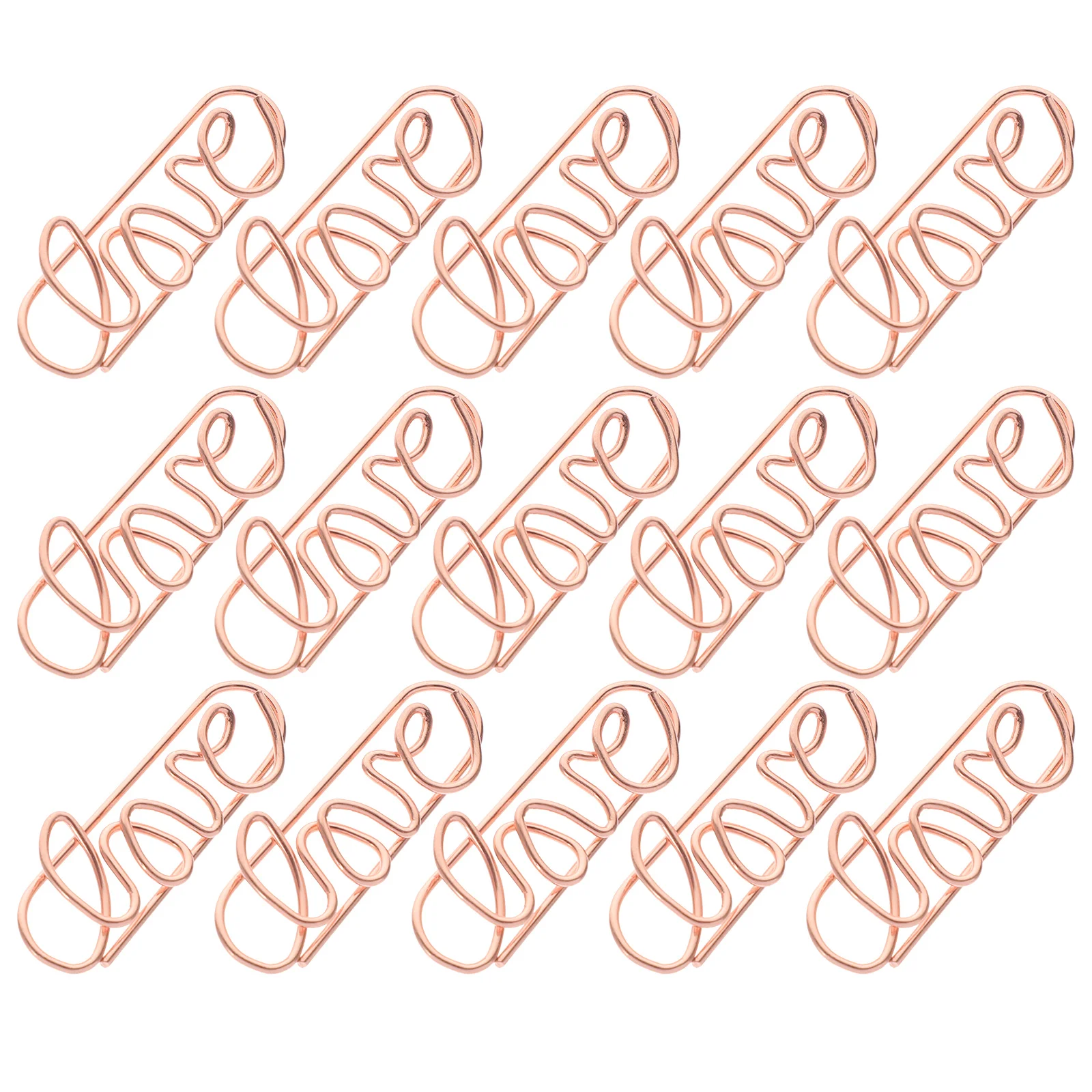 50 stuks Lovepaperclip metalen clips kantoor decor mooie delicate document bevestiging paperclips boek lezen mini schattig