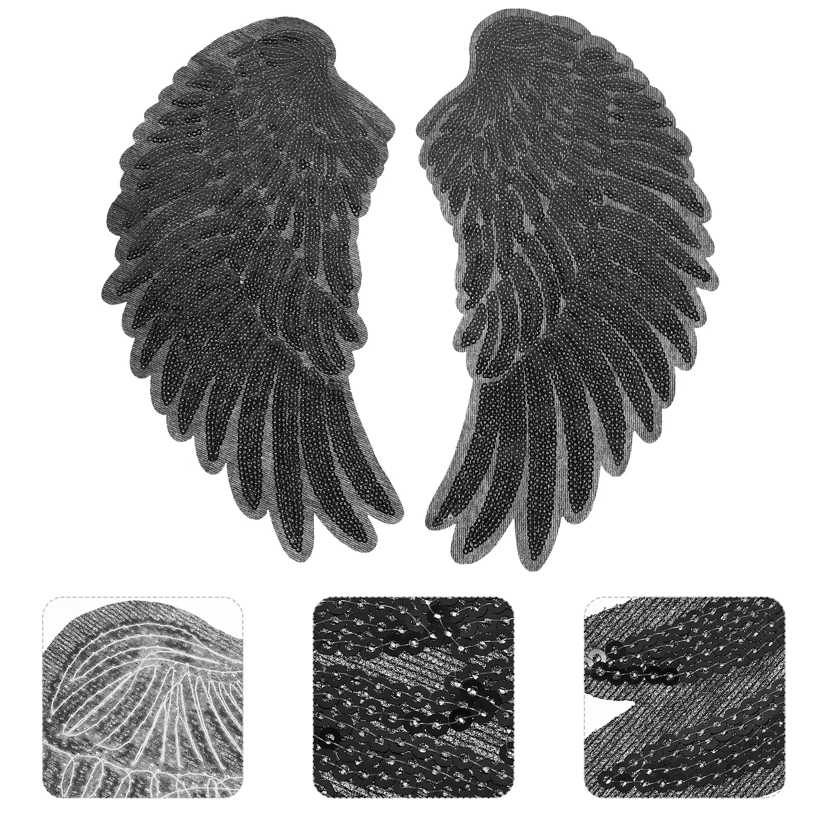 

Sequins Wings Patches Wing Shape Applique For Jeans Jackets Shirts Bags Hats Repair Sewing Craft Patches Handicraft Sewing