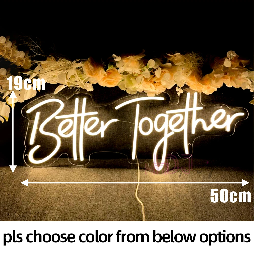 Better Together ネオン Led サイン結婚式用ネオンライトサイン