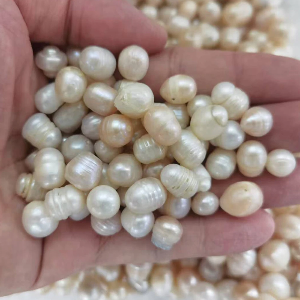 3-12mm Pearl Non-Porous Loose Beads Natural Pearls Quartz Crystal Rough Polished Gravel Specimen Wholesale for DIY Jewelry Decor