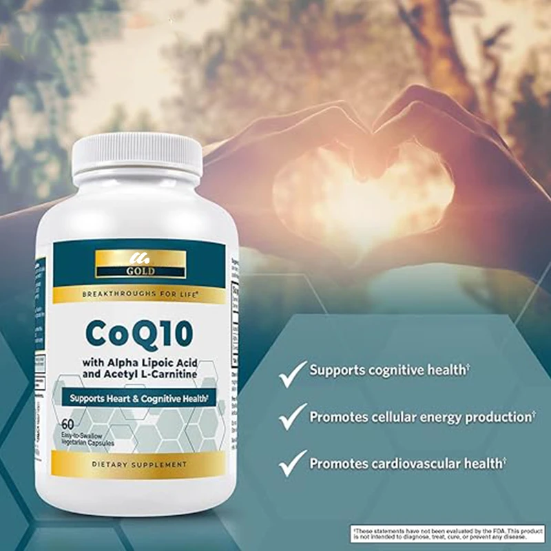 CoQ10+Alpha Lipoic Acid+Acetyl-L-carnitine HCl - Heart and Cognitive Health -60 capsules