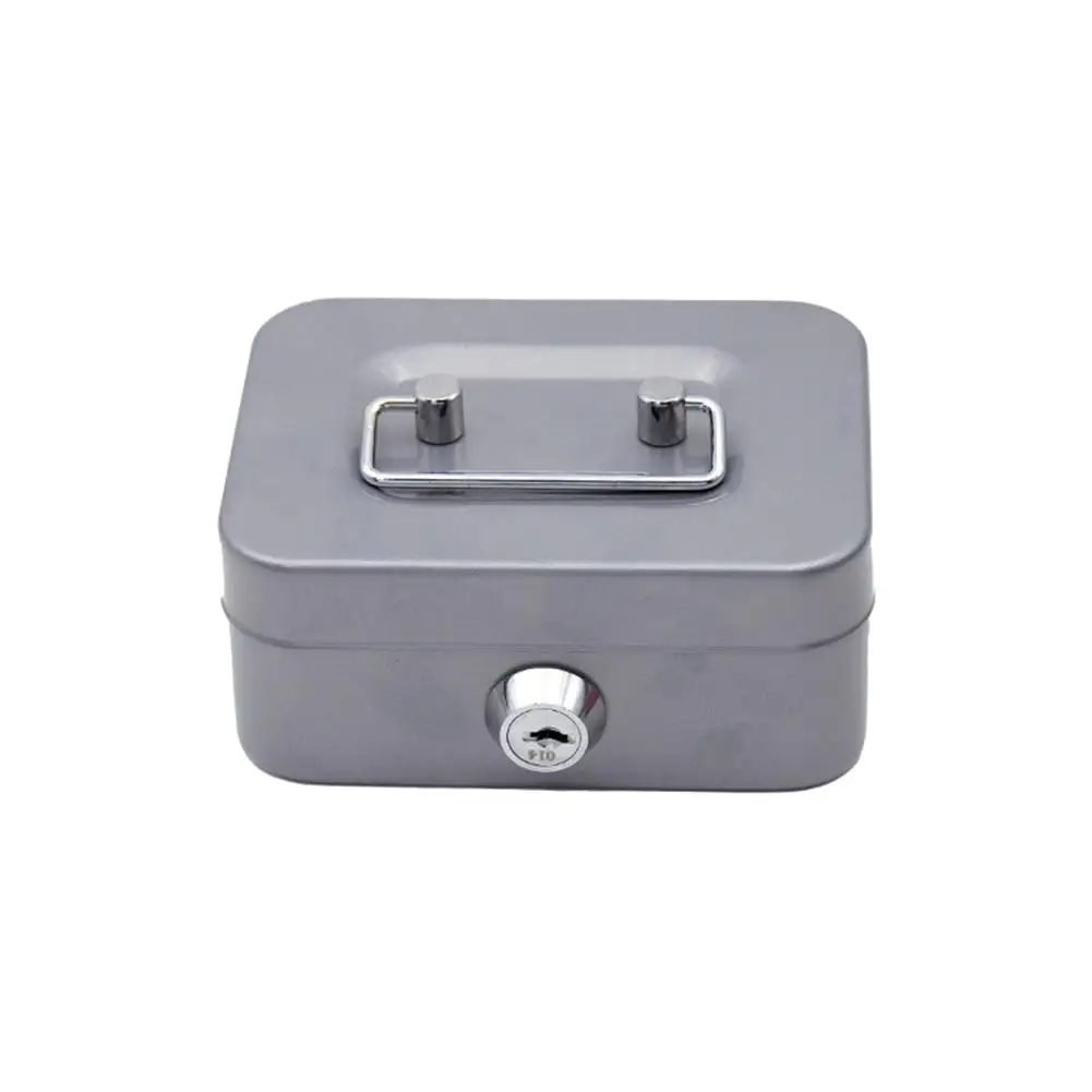 Mini Cash Box Lockable Security Money Safe Box Metal Key Money Coin Bank Piggy Bank Portable Coin Boxes For Kids Adults E0S5