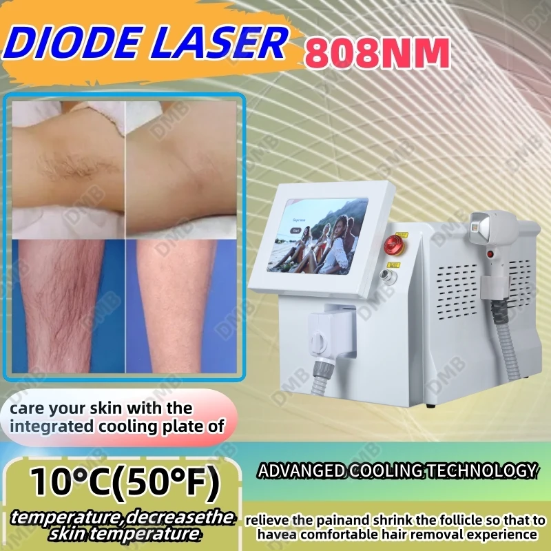 

Diode Laser 3-Waves 808nm Ice Platinum Painless Penetration Skin Alexandrite Permanent Hair Removal Machine For Salon 3000W