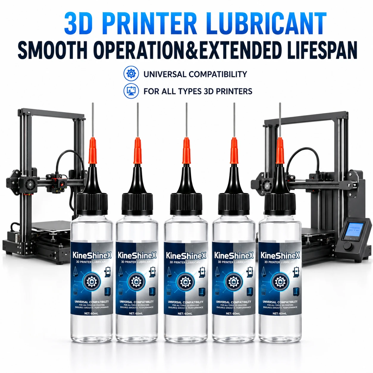 60ml Universal 3D Printer Grease Lubricating Oil For Creality Ender 3 V2 Pro Bambu Lab Anycubic Printer Rail Screw Rod Part
