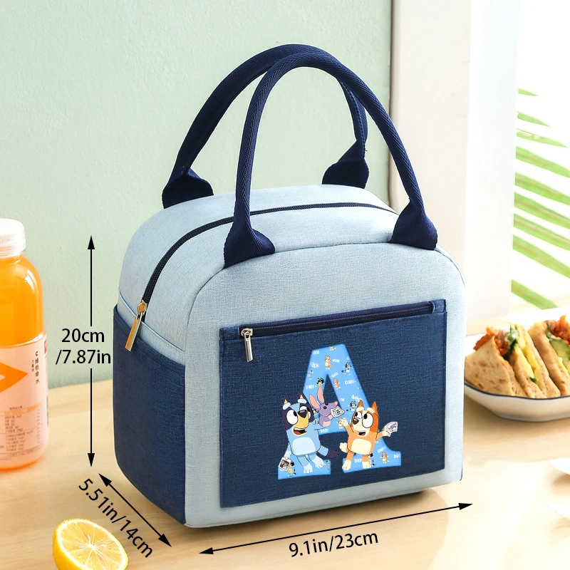 

Blueye Kids Hand Lunch Bag Bingo Letters A-Z Anime Cartoon Print Boy Student Lunch Box Man Adult Office Food Drink Thermal Case