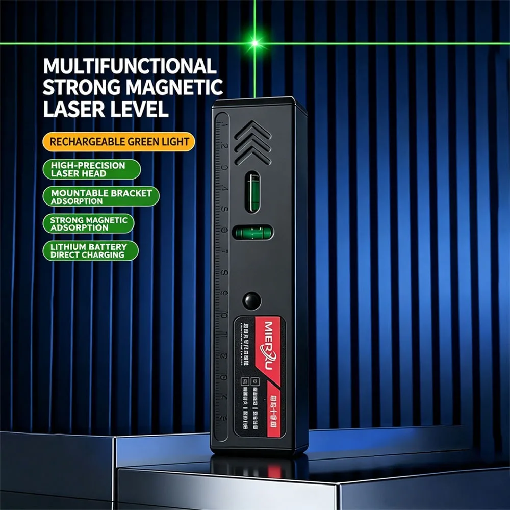 High Precision Laser Level Meter Strong Bright Light New Household Style Measuring Level Tool Cross Line Projection
