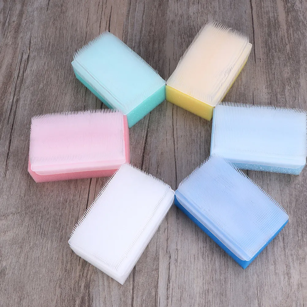 3Pcs Infant Bath Sponge with Tactile Sensory Massage Sponge for Gentle Skin Protection Scrubber Random Color