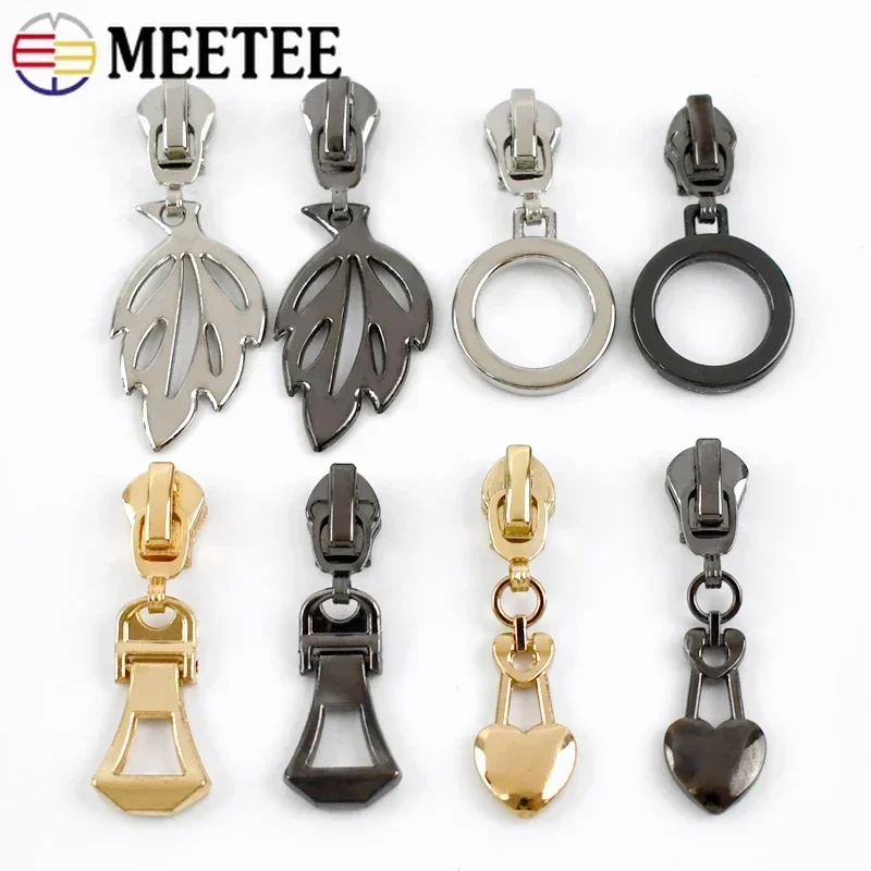 10/20Pcs 5# Zipper Sliders For Metal Nylon Resin Zips Tape Bag Zippers Pull Head Repair Kit DIY Sewing Replacement Accessories