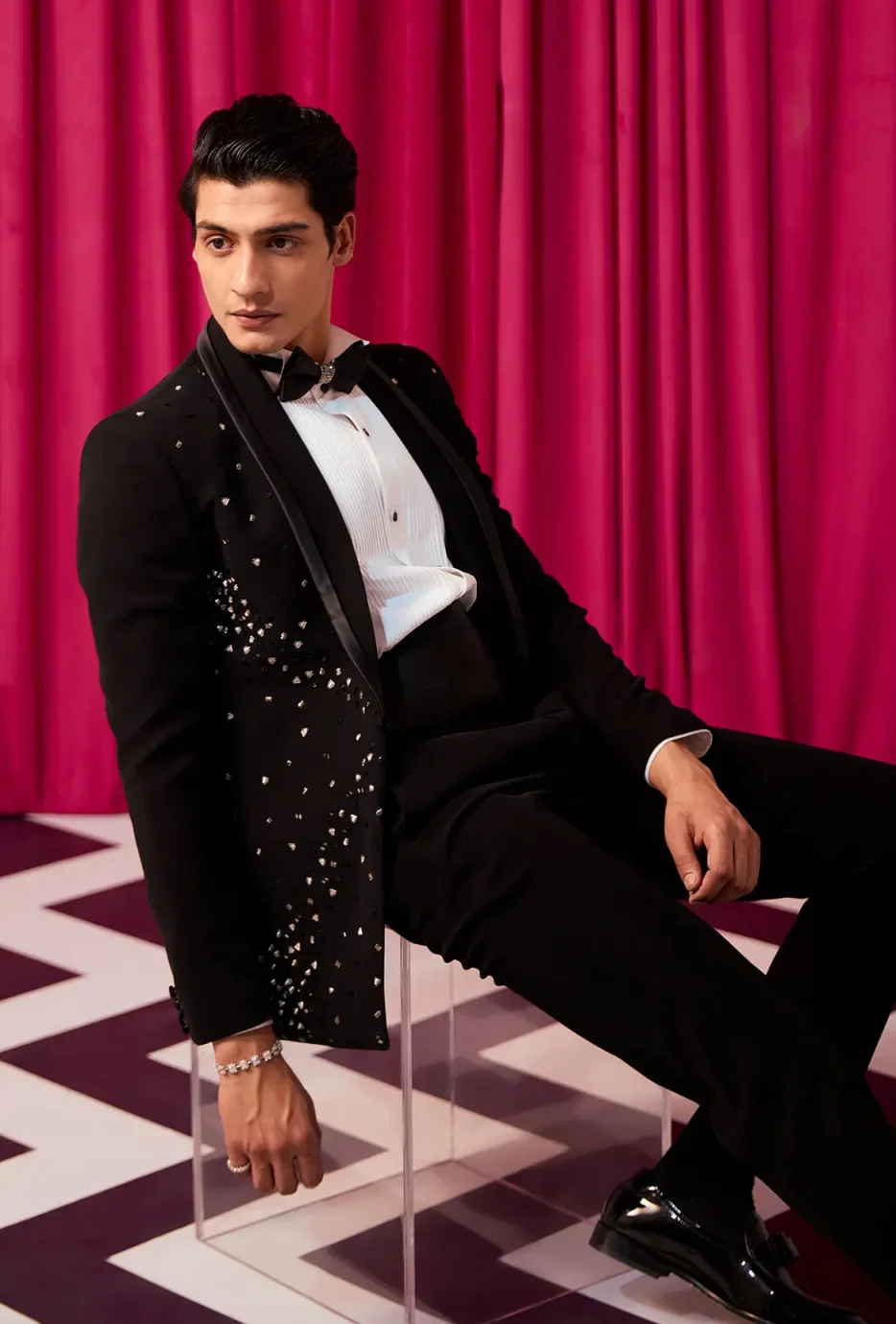 جديد بدلة الزفاف الرجالية الكريستال الرجال البدلة بدلة الحفلات سليم صالح 2-قطعة مصممة خصيصا العريس وصيف المناسبات الرسمية حجم مخصص