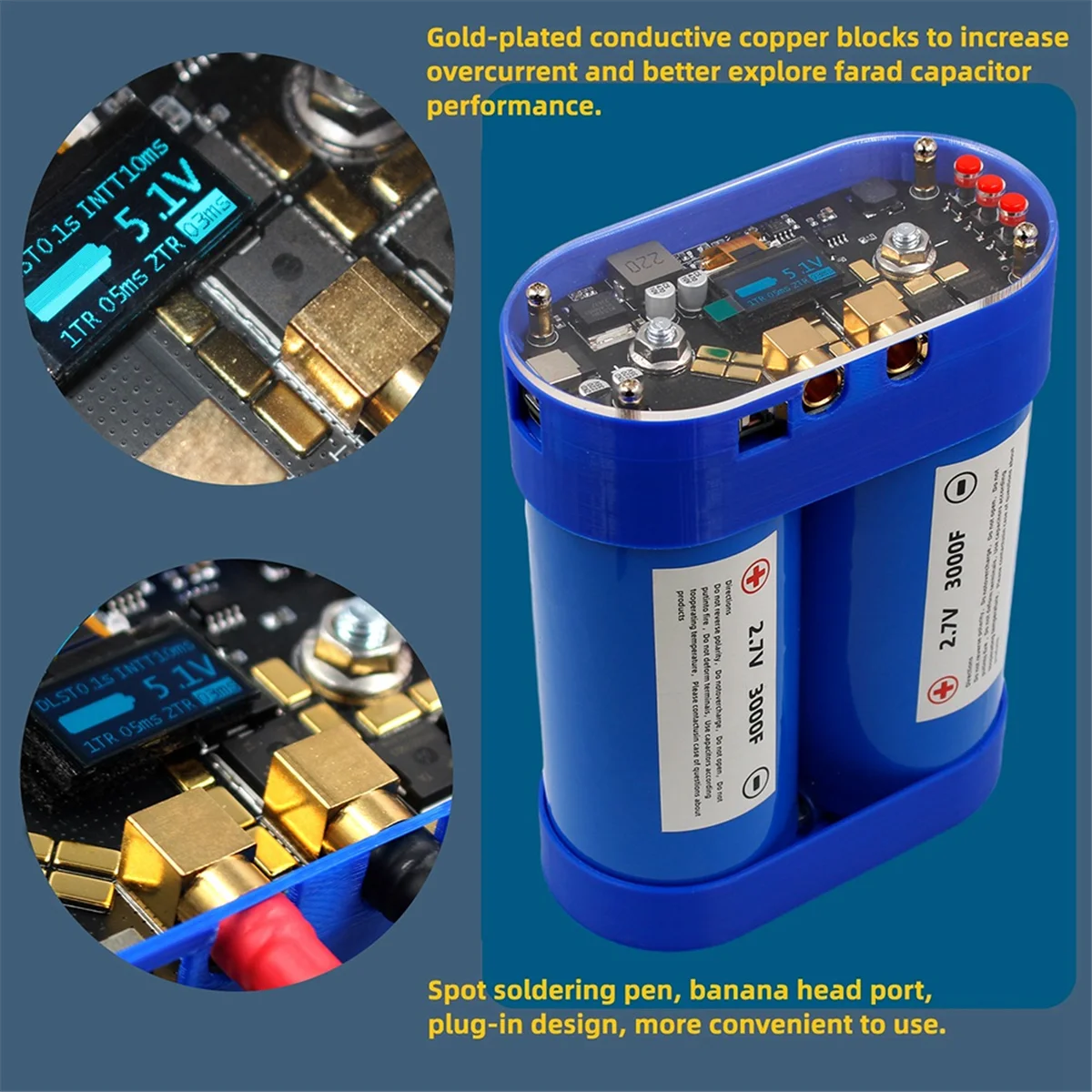 

Spot Welder Machine Capacitor Spot Welding Control Board Kit Spot Welders Controller Module DIY Lithium Battery-EU Plug