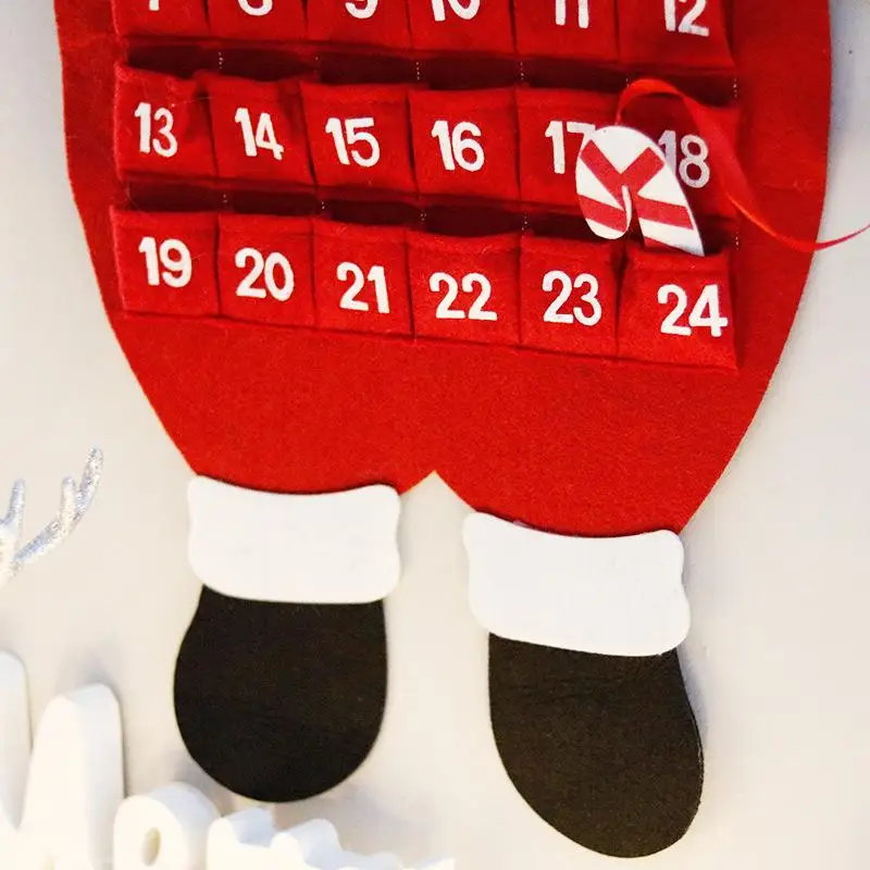 ورأى التقويم العد التنازلي الإبداعي التقويم الرقمي قلادة DIY شجرة عيد الميلاد الحلي سانتا كلوز الأبيض ثلج الأيائل عيد الميلاد