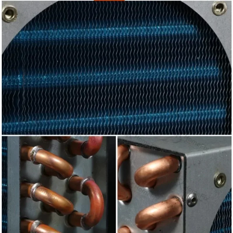 Small Shell‑type Condenser Radiator, Copper Tube Heat Exchanger Air‑Cooled Fan for Freezer Refrigeration Equipment