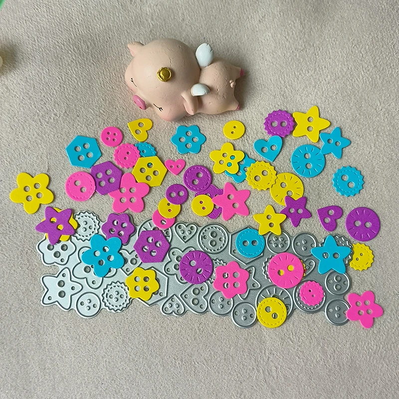 New Button metal cutting die mould scrapbook decoration embossed photo album decoration card making DIY handicrafts