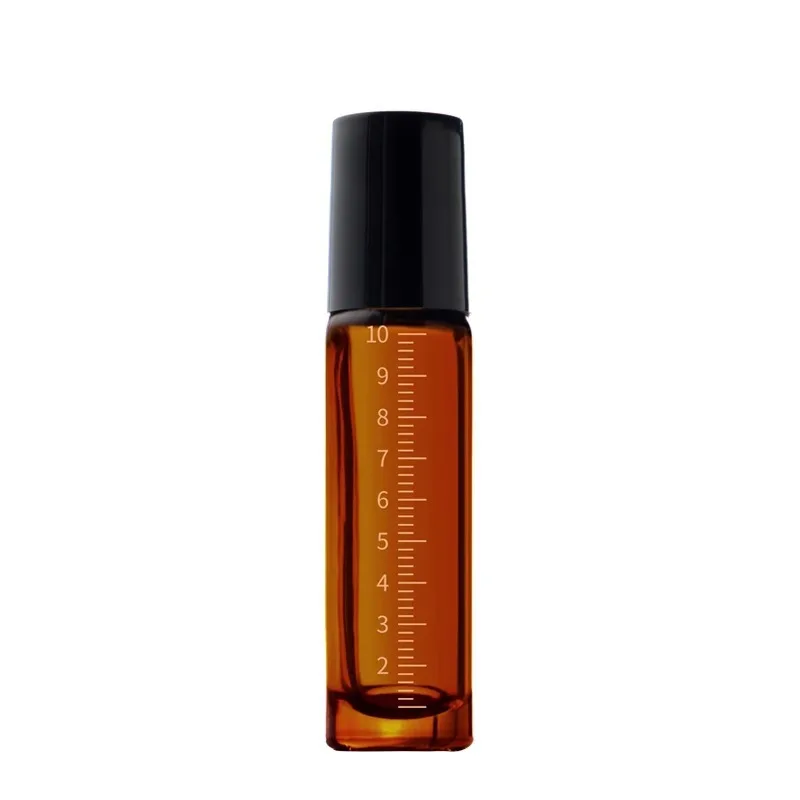 تعبئة فرعية/كرة E1-بني داكن عطر محمول عينة زجاجية مطرزة بالزيت العطري للسفر المحمول