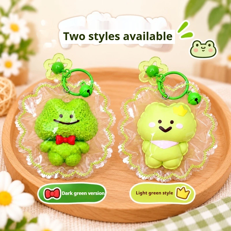 Cute Frog Squishy Squeeze Toys Food Grade Silicone Slow Rebound Stress Relief Keychain Pendant For Adults Backpack Keychain