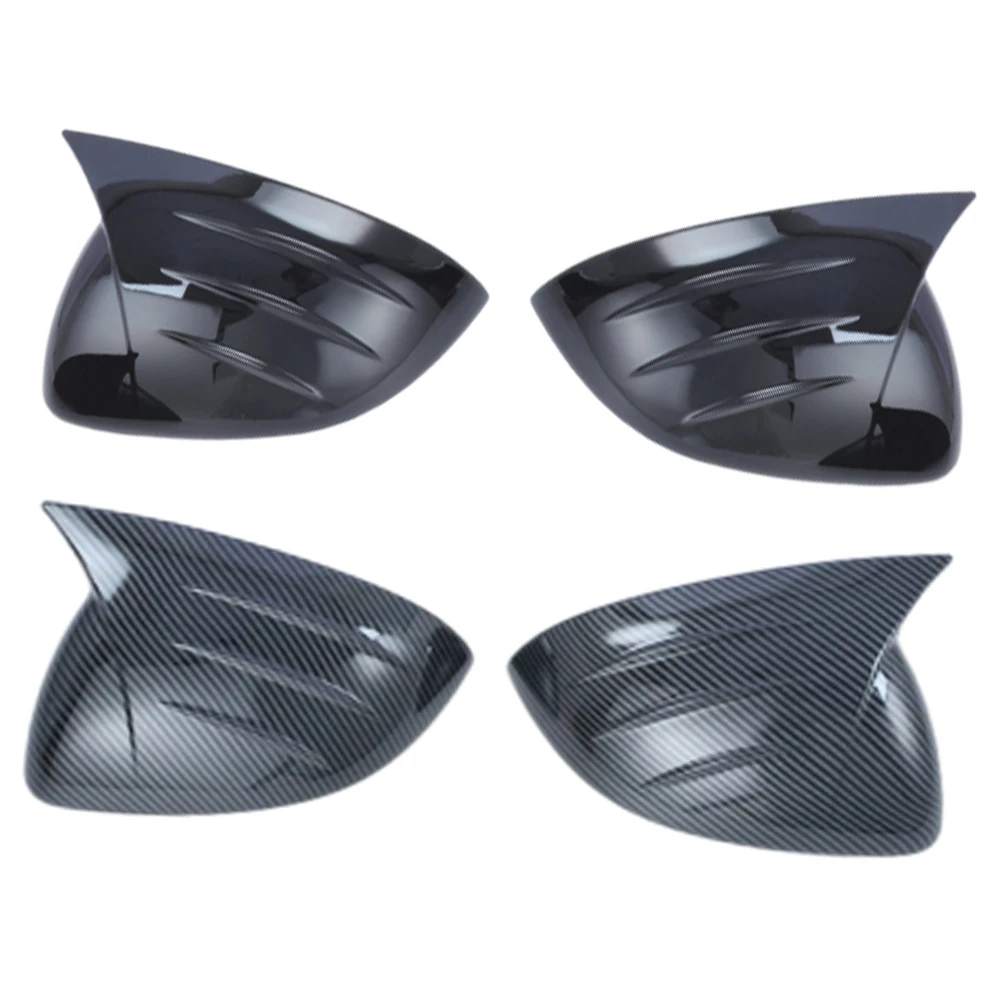 

Fit For Mercedes-Benz GLC 260 300 2023-2024 2Pcs Rearview Mirror Cover ABS Glossy Black / Carbon Fiber Look Finish