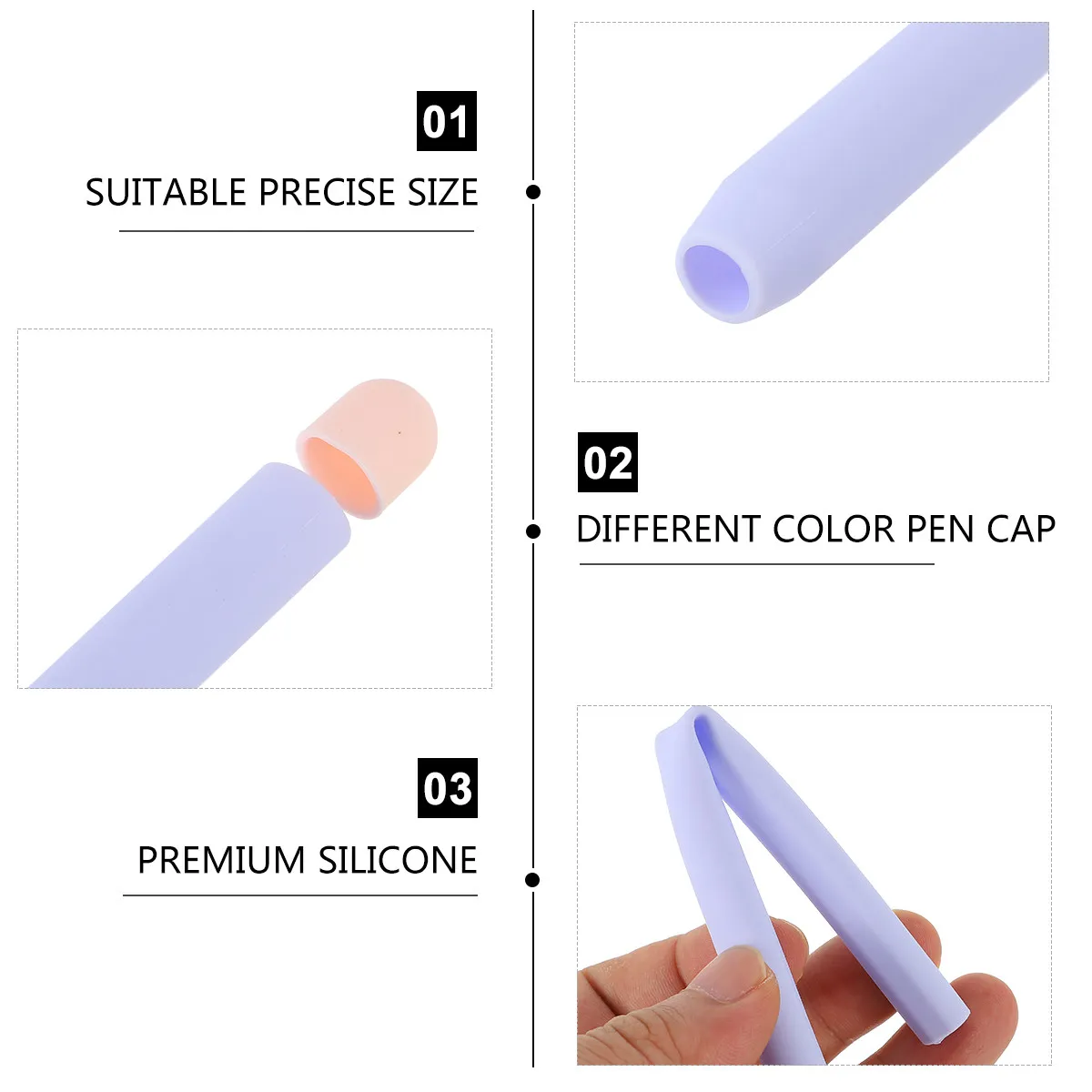 

Premium Silicone Stylus Pen Cover Sleeve Compatible with Apple Pencil 2 Easy Install Personalized Look Dirt Roll Proof
