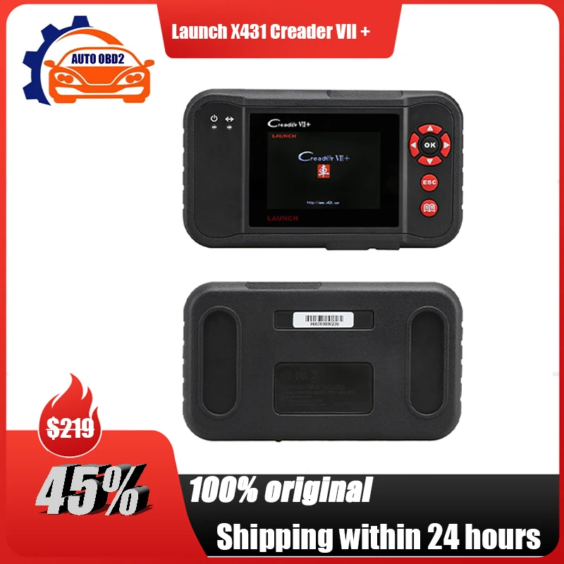 Launch X431 Creader VII + PlusAuto Code Reader Scanner Creader VII+ Multi-language Car Diagnostic scanner tools PK CRP123