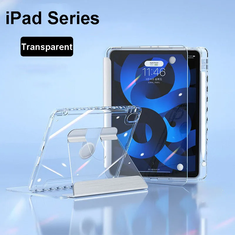 

For iPad 11 case for iPad Case Transparent iPad 10th Generation 10.9 Case 7 8th 9th Gen 2022 Light silicone leather Cover Funda