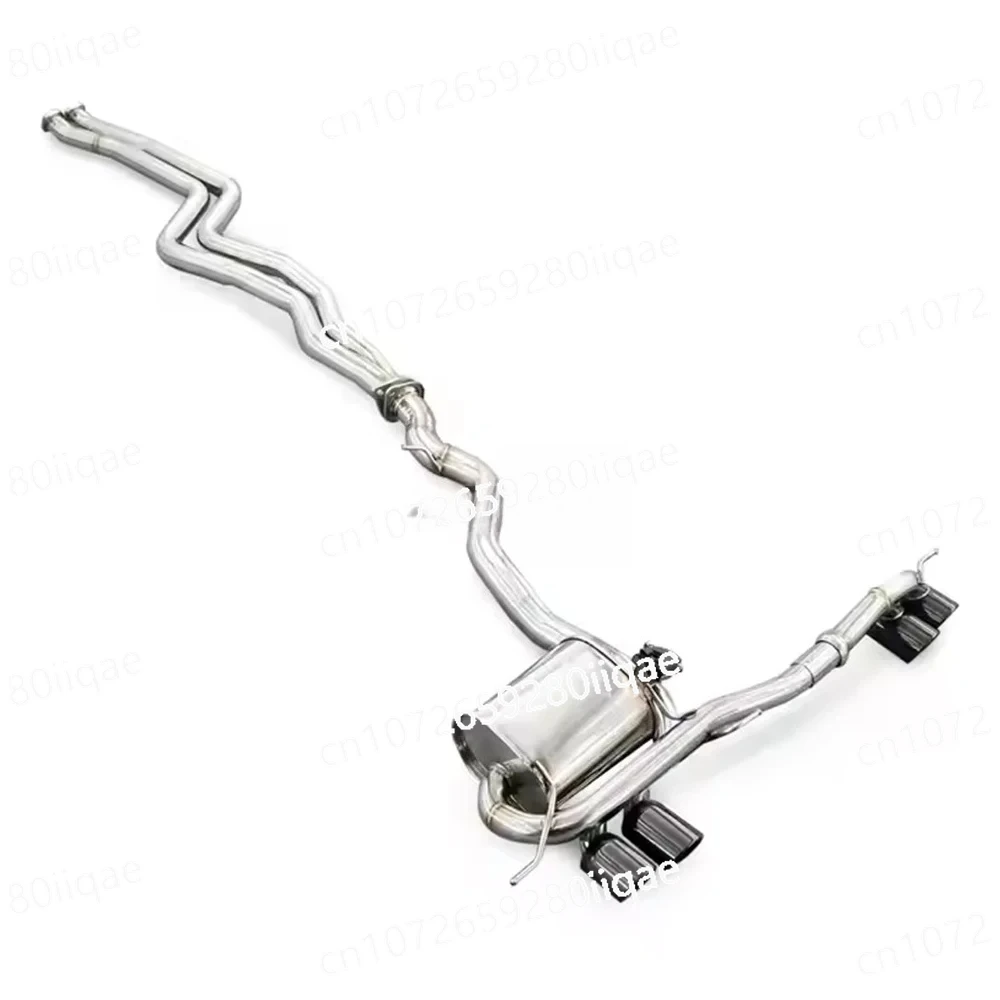 

Cat back exhaust system muffler with four tips High-performance valve exhaust pipe for BMW 135I E82 3.0T 2007-2011