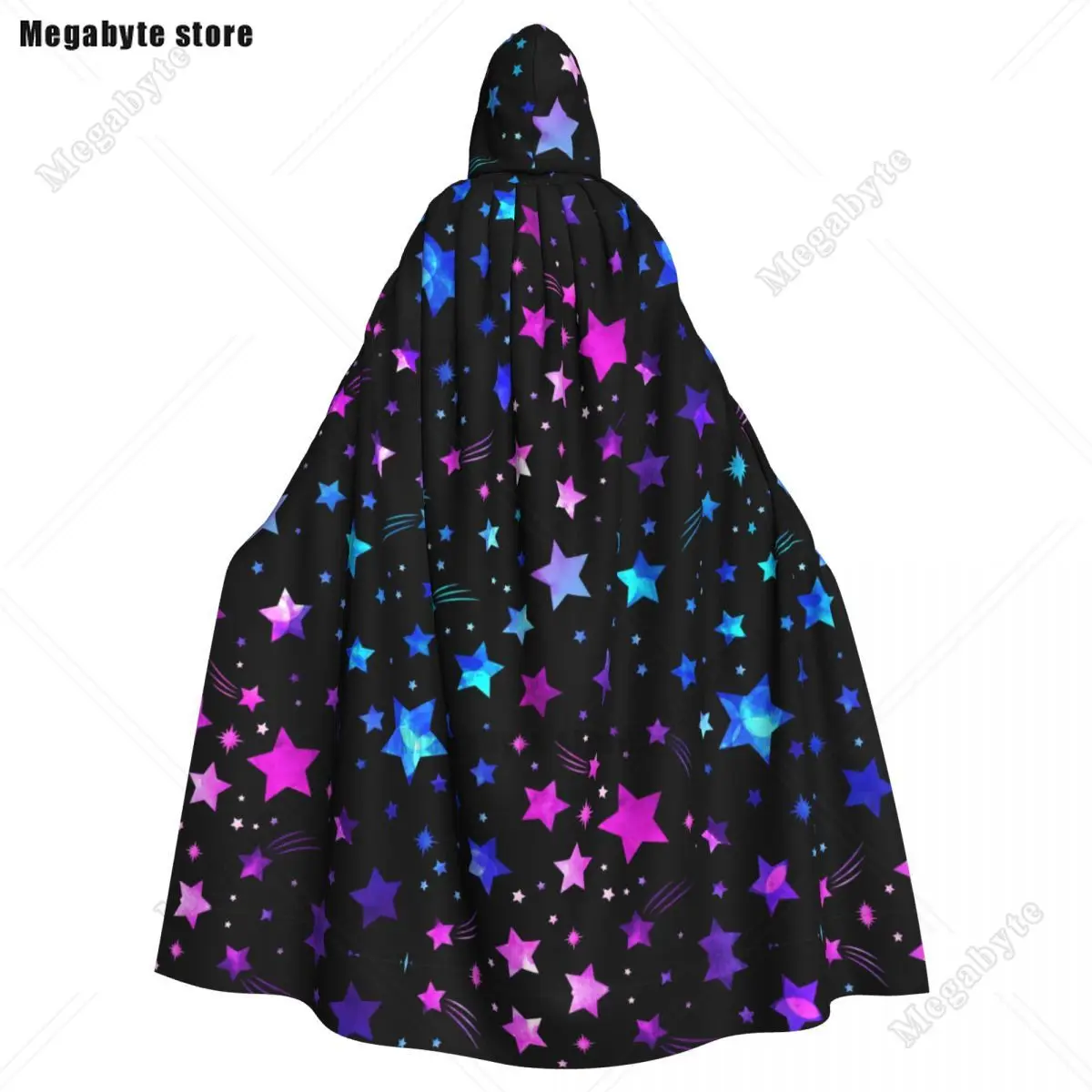 Cosplay Medieval Costumes Space Galaxy Constellation Zodiac Star Hooded Cloak Capes Long Robes Jackets Coat Carnival