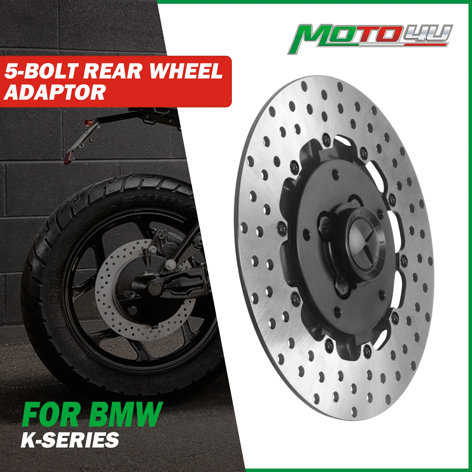 

For BMW K1200S/R/GT 1300S R NINE T r9t 5-Bolt Rear Wheel Adaptor 3 Color Screws Retro Motorcycle Modification Parts