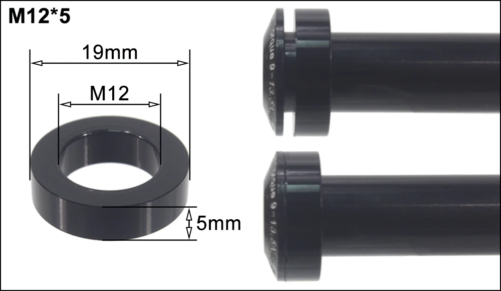 HEPPE Fahrrad Steckachse Unterlegscheibe M12 M15 Achse Spacer MTB Rennrad Nabenrohr Welle Spieß Spacer 0,5mm 1,5mm 3mm 4mm 5mm 6mm Dicke – Detail 13