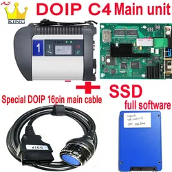 Multiplexeur DOIP MB star c4 plus, avec logiciel wifi SSD SD allergique C4 OBD2, outil de diagnostic pour voiture/camion benz