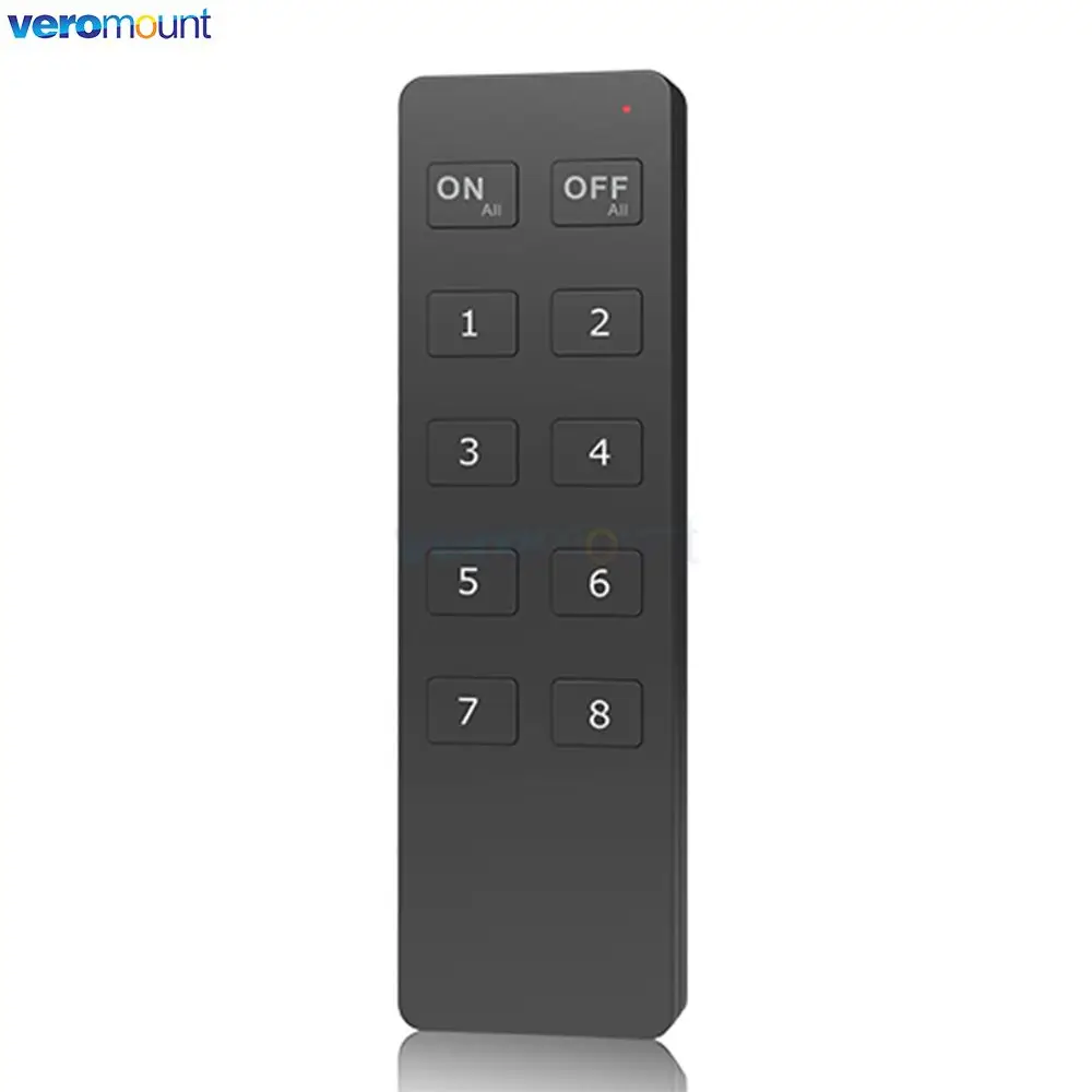 Controle Remoto Sem Fio para Skydance, Receptor Controlador LED de Cor Única ou Dupla, 1, 4, 8 Zone, R1, R2, RU4, RU8, 10Key RF