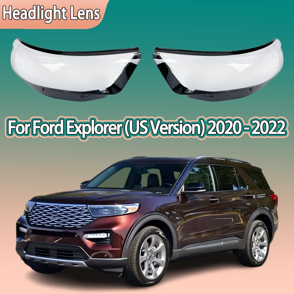 

Headlight Lens For Ford Explorer (US Version) 2020 2021 2022 Front Headlamp Cover Shell Plexiglass Replace Original Lampshade