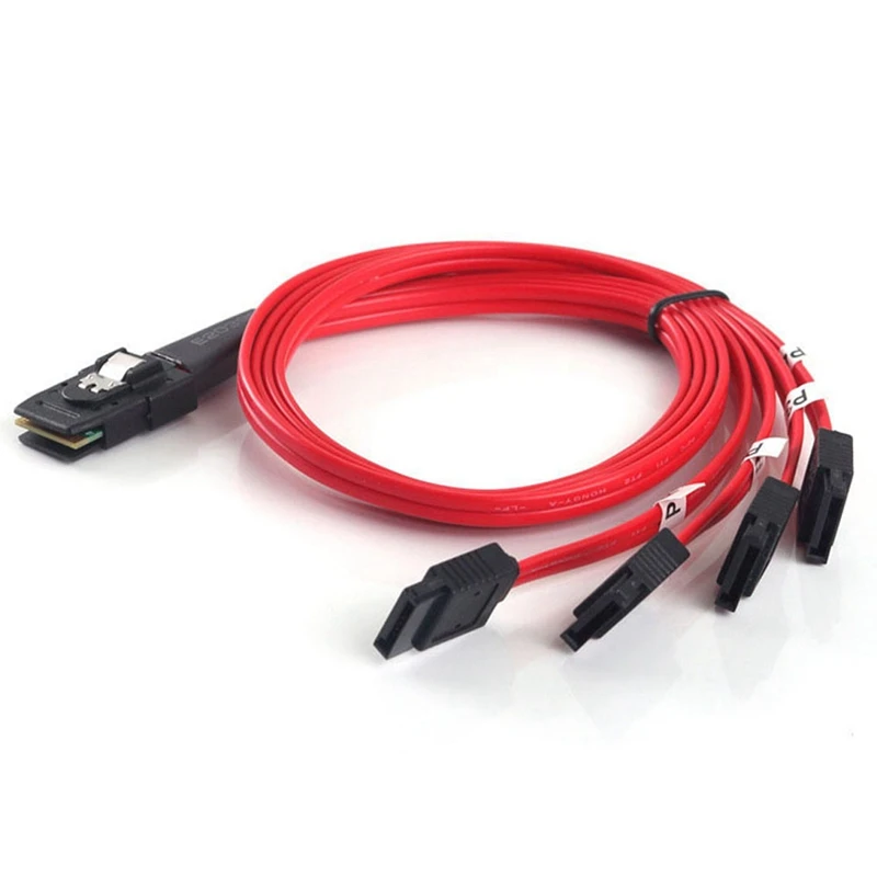Mini SAS To 4 SATA Cable SAS Breakout Cable Mini SAS Male SFF-8087 To 4 SATA Female Cable Multi-Lane