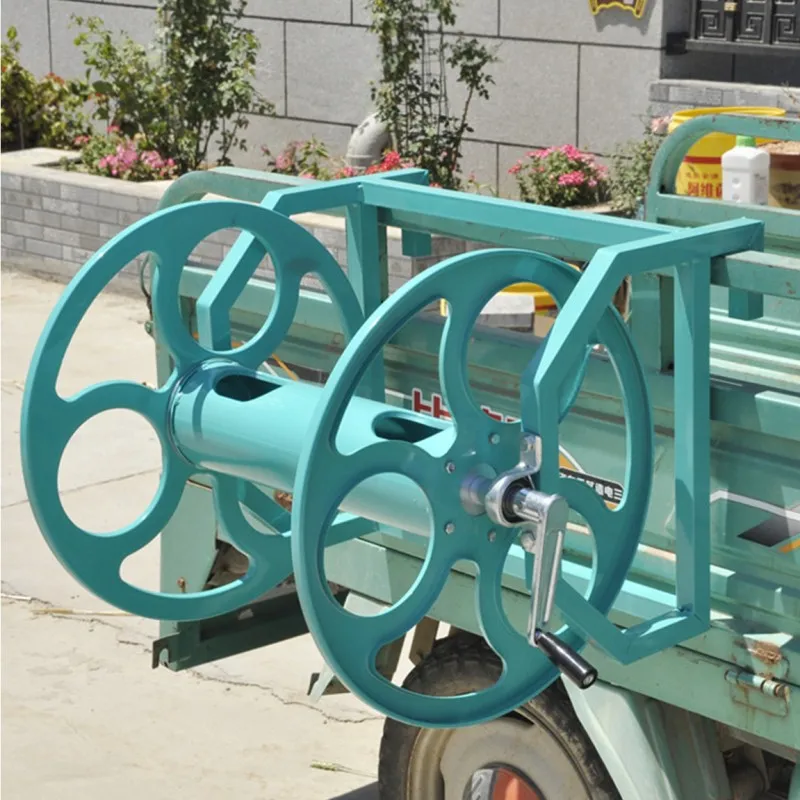 Metal Garden Hose Reel Agricultural Dosing Pipe Collect Frame Heavy Duty Water Planting Rack Farm Irrigation Systems Holder