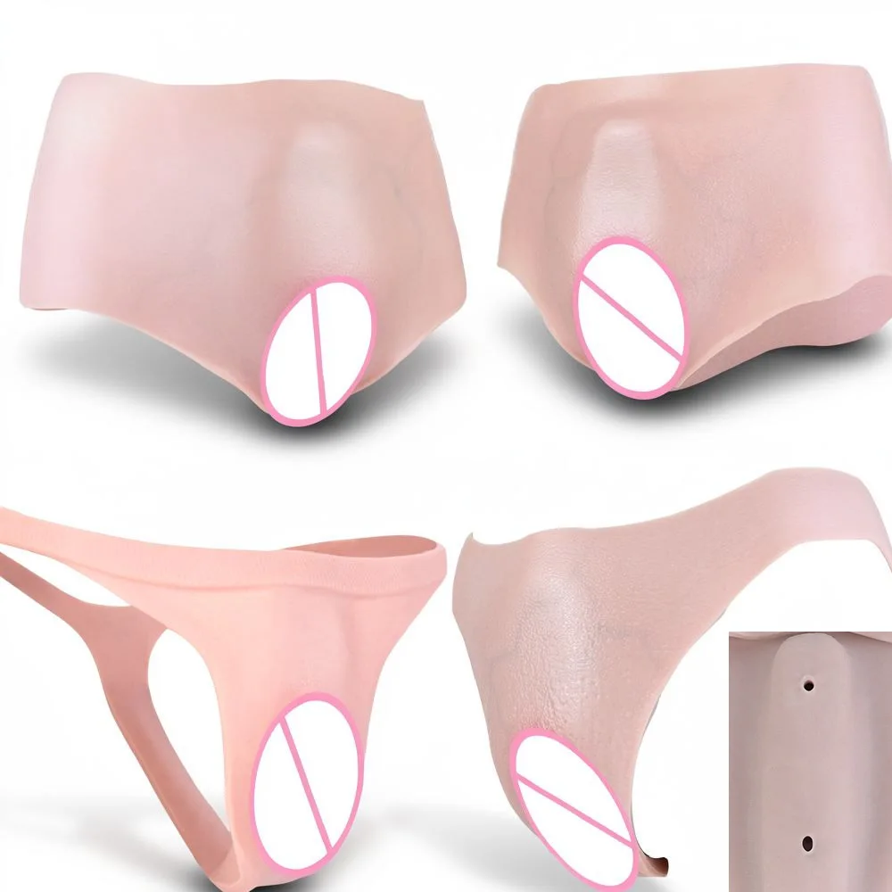 SXXY Multi-Styles Skin-Like Vagina Pants Male Insertable Sim Clitoris Silicone Underwear For Crossdresser Transgender Adult